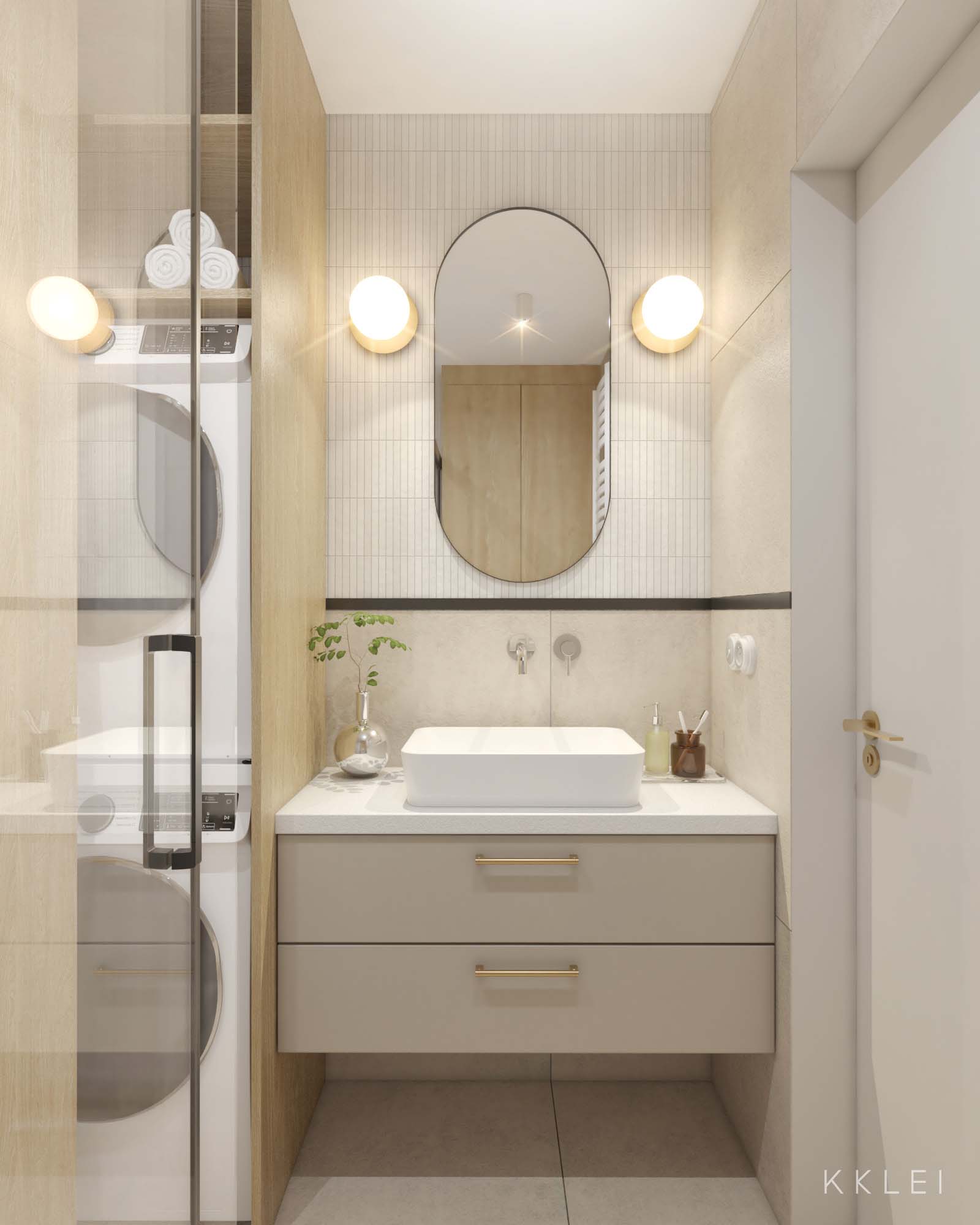 Harmonijne mieszkanie w stylu Japandi z jasnym drewnem i naturalnymi barwami