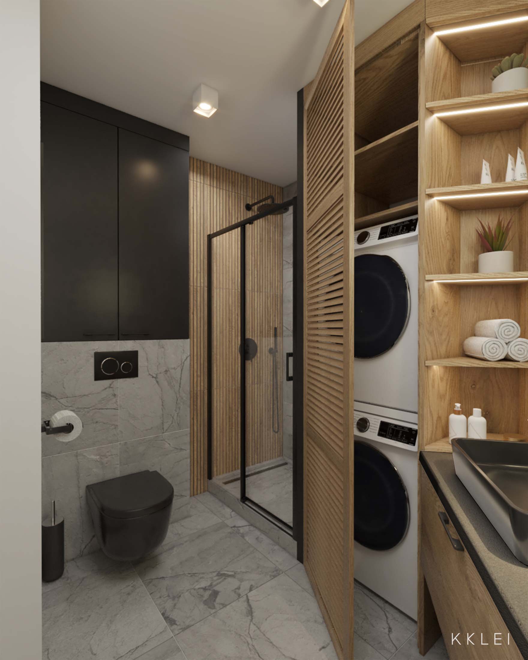 Minimalistyczne mieszkanie w stylu loft z ceglanymi akcentami i aneksem