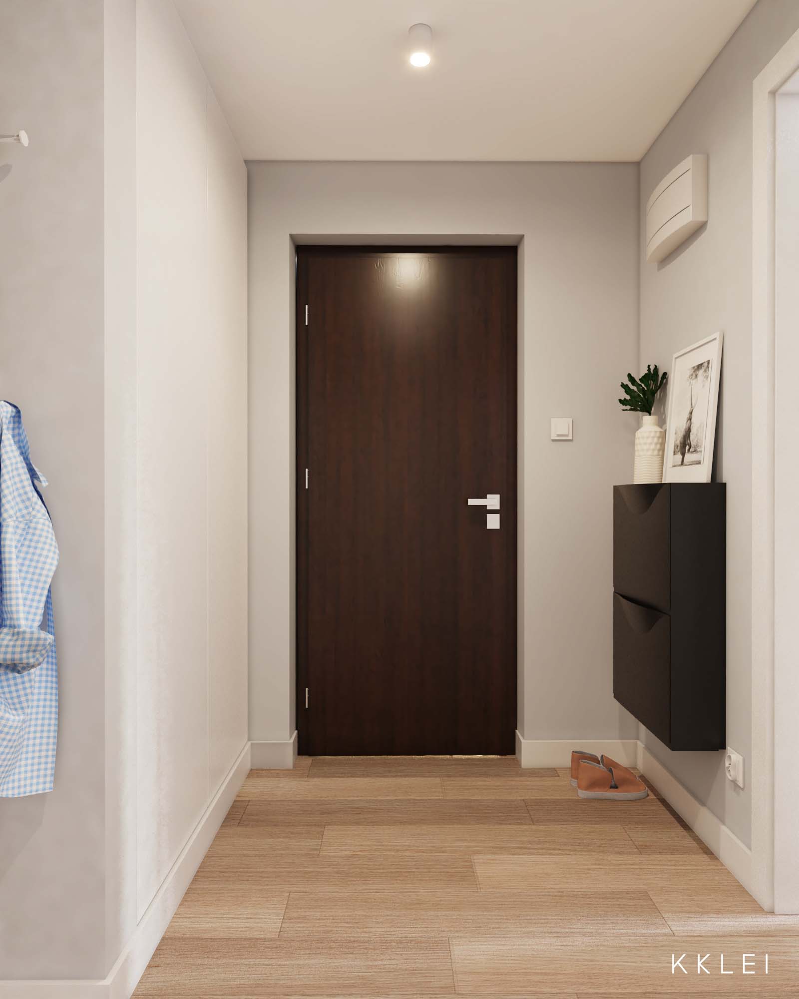 Funkcjonalne mieszkanie z jasnym wystrojem, kuchnia w salonie, aranżacja w kamienicy